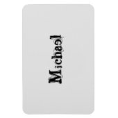 Minimalistischer moderner Monogramm-Name schwarz g Magnet (Vertikal)