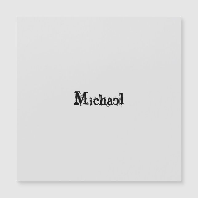 Minimalistischer moderner Monogramm-Name schwarz g Magnetkarte (Vorderseite)