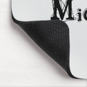 Minimalistischer moderner Monogramm-Name schwarz g Mousepad (Ecke)