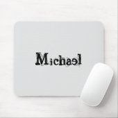 Minimalistischer moderner Monogramm-Name schwarz g Mousepad (Mit Mouse)