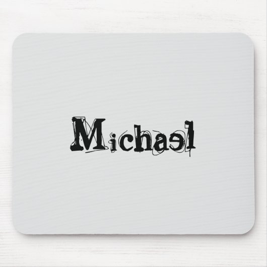 Minimalistischer moderner Monogramm-Name schwarz g Mousepad (Vorne)