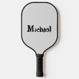 Minimalistischer moderner Monogramm-Name schwarz g Pickleball Schläger