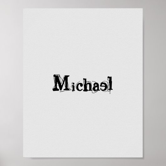 Minimalistischer moderner Monogramm-Name schwarz g Poster (Vorne)