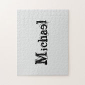 Minimalistischer moderner Monogramm-Name schwarz g Puzzle (Vertikal)