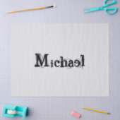 Minimalistischer moderner Monogramm-Name schwarz g Seidenpapier (Basteln)