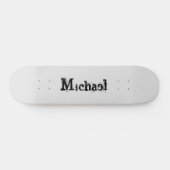 Minimalistischer moderner Monogramm-Name schwarz g Skateboard (Horizontal)