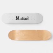 Minimalistischer moderner Monogramm-Name schwarz g Skateboard (Horizontal)