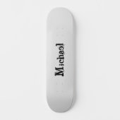 Minimalistischer moderner Monogramm-Name schwarz g Skateboard (Vorderseite)
