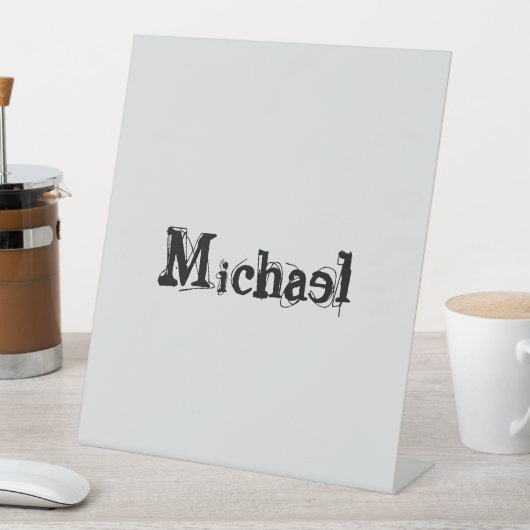 Minimalistischer moderner Monogramm-Name schwarz g Sockelschild (In Situ)