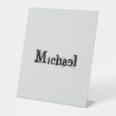 Minimalistischer moderner Monogramm-Name schwarz g Sockelschild (Vorderseite)