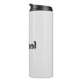 Minimalistischer moderner Monogramm-Name schwarz g Thermosbecher (Nach rechts gedreht)