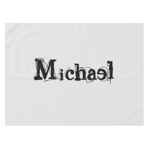 Minimalistischer moderner Monogramm-Name schwarz g Tischdecke