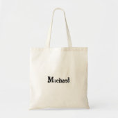 Minimalistischer moderner Monogramm-Name schwarz g Tragetasche (Vorne)