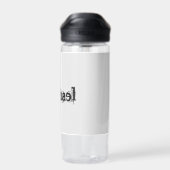 Minimalistischer moderner Monogramm-Name schwarz g Trinkflasche (Rückseite)