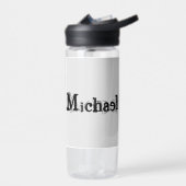 Minimalistischer moderner Monogramm-Name schwarz g Trinkflasche (Links)