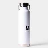 Minimalistischer moderner Monogramm-Name schwarz g Trinkflasche (Vorne)
