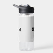Minimalistischer moderner Monogramm-Name schwarz g Trinkflasche (Rechts)