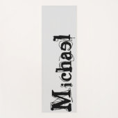 Minimalistischer moderner Monogramm-Name schwarz g Yogamatte (Vorderseite)