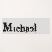 Minimalistischer moderner Monogramm-Name schwarz g Yogamatte (Vorderseite (Horizontal))