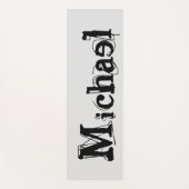 Minimalistischer moderner Monogramm-Name schwarz g Yogamatte (Vorderseite)