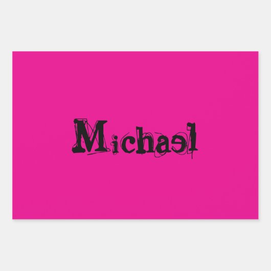 Minimalistischer moderner Monogramm-Name schwarz h Geschenkpapier Set (Vorderseite)