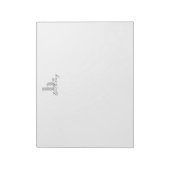 Minimalistischer moderner Monogramm-Schriftname Notizblock (Rotiert)