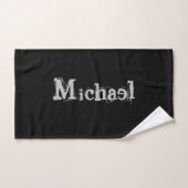 Minimalistischer moderner Monogrammname Schwarz-we Badhandtuch Set (Handtuch)