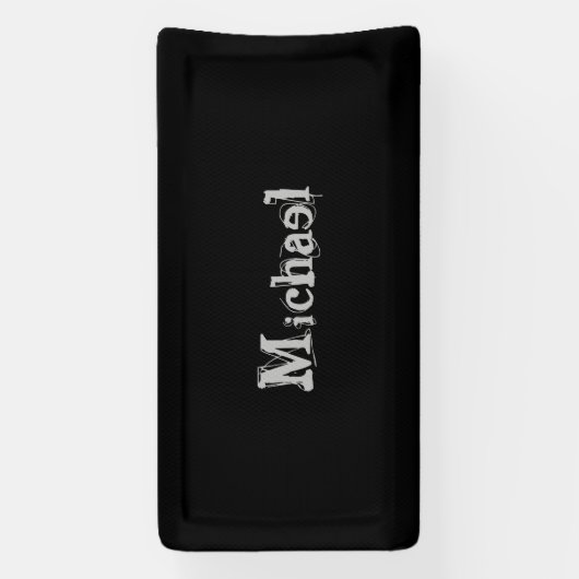 Minimalistischer moderner Monogrammname Schwarz-we Banner (Vertikal)