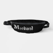 Minimalistischer moderner Monogrammname Schwarz-we Bauchtasche (Vorderseite)
