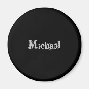 Minimalistischer moderner Monogrammname Schwarz-we Magnet