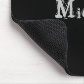 Minimalistischer moderner Monogrammname Schwarz-we Mousepad (Ecke)