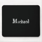 Minimalistischer moderner Monogrammname Schwarz-we Mousepad (Vorne)