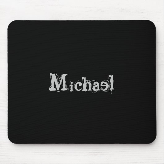 Minimalistischer moderner Monogrammname Schwarz-we Mousepad (Vorne)