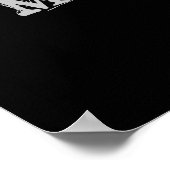 Minimalistischer moderner Monogrammname Schwarz-we Poster (Ecke)