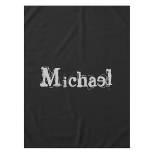 Minimalistischer moderner Monogrammname Schwarz-we Tischdecke