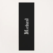 Minimalistischer moderner Monogrammname Schwarz-we Yogamatte (Vorderseite)