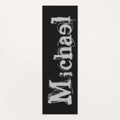 Minimalistischer moderner Monogrammname Schwarz-we Yogamatte (Vorderseite)