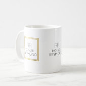 Minimalistischer moderner Name & Initialen auf ele Kaffeetasse (Vorderseite Links)