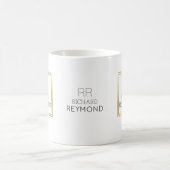 Minimalistischer moderner Name & Initialen auf ele Kaffeetasse (Mittel)