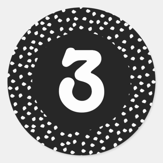 Minimalistischer moderner Name Niedlich Polka Dot  Runder Aufkleber (Vorderseite)