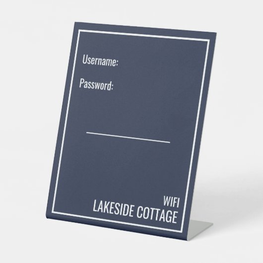 Minimalistischer moderner Navy Blue Vacacation Ver Sockelschild (Vorderseite)