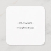 Minimalistischer, moderner Personalisierter Name Quadratische Visitenkarte (Rückseite)