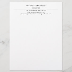 Minimalistischer moderner professioneller kreative briefbogen
