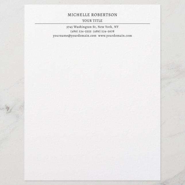 Minimalistischer moderner professioneller kreative briefbogen (Vorderseite)