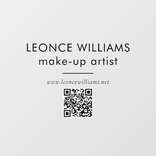 Minimalistischer, moderner QR-Code für das Black B Fensteraufkleber (Blatt)