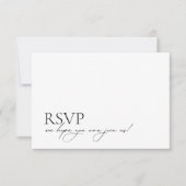 Minimalistischer moderner QR-Code Hochzeit RSVP (Vorderseite)