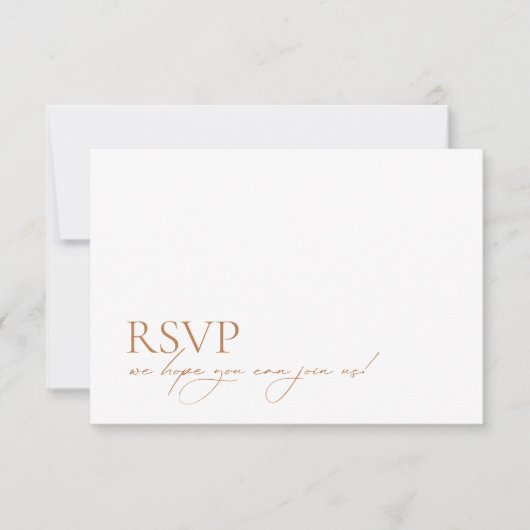 Minimalistischer moderner QR-Code Hochzeit RSVP (Vorderseite)