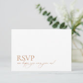 Minimalistischer moderner QR-Code Hochzeit RSVP (Stehend Vorderseite)