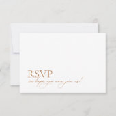 Minimalistischer moderner QR-Code Hochzeit RSVP Karte (Vorderseite)