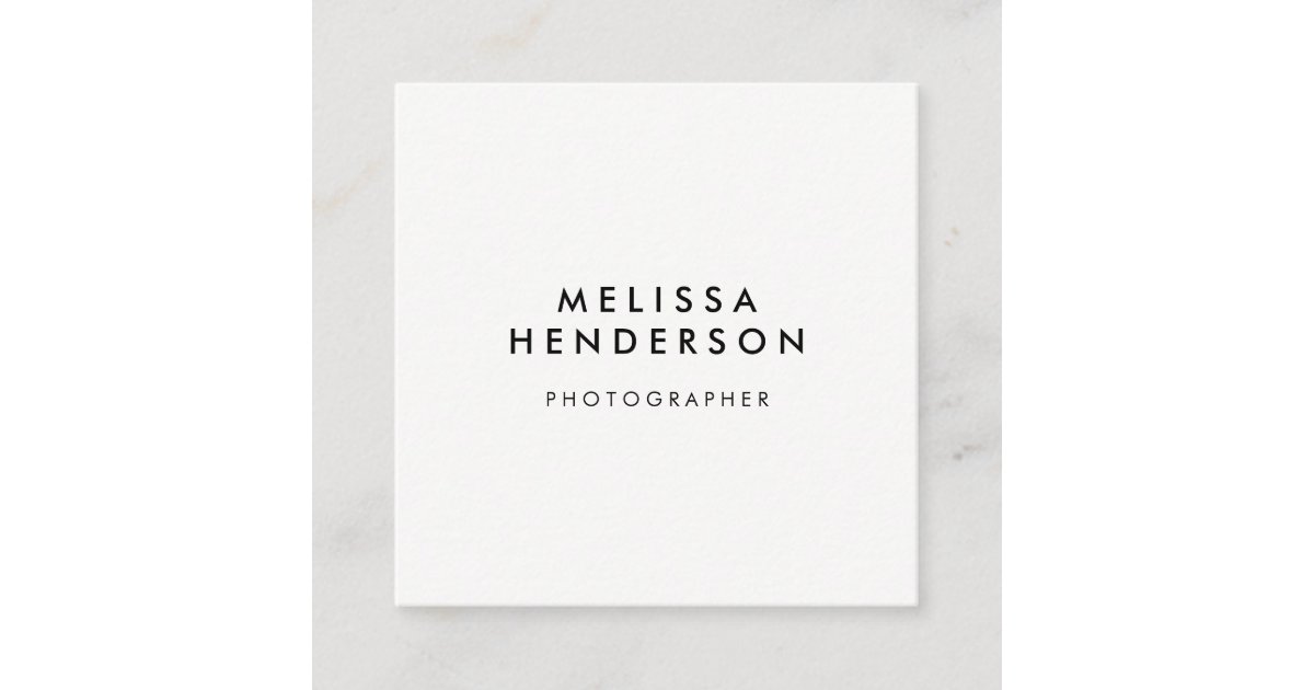 Minimalistischer Moderner Qr Code Quadratische Visitenkarte Zazzle De
